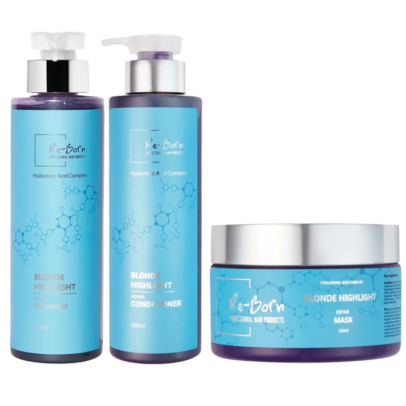 Re-Born Hairsolution Complete Blond Highlight Trio Trygg betalning