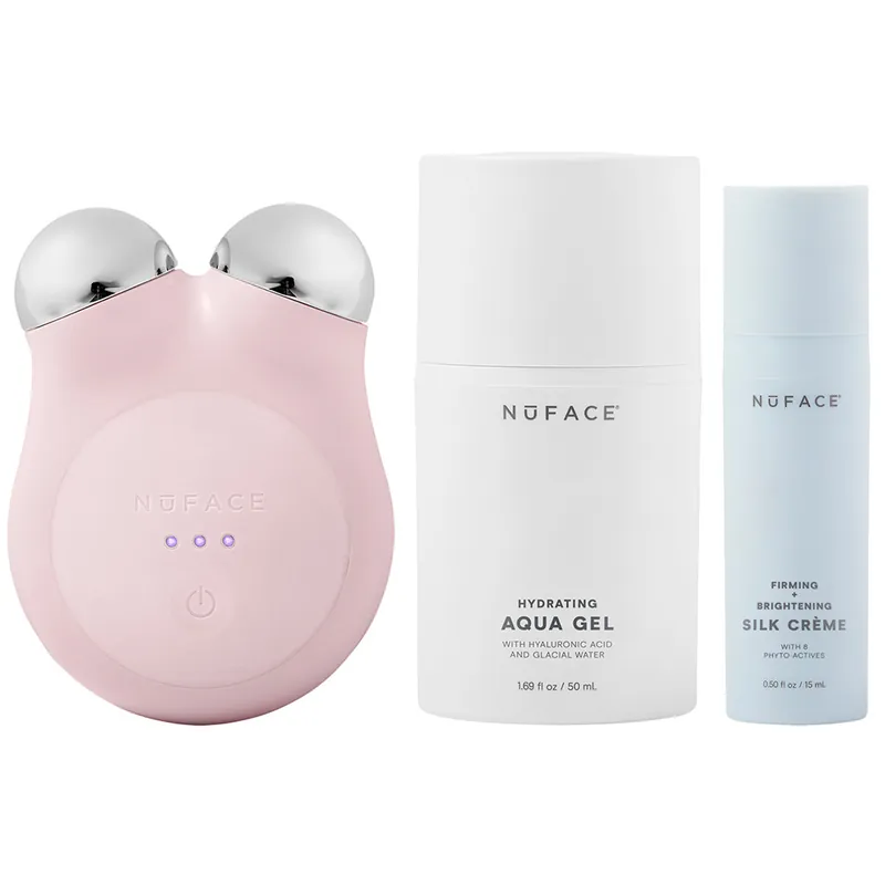 Snabb leverans NuFACE® MINI+ Starter Kit Sandy Rose