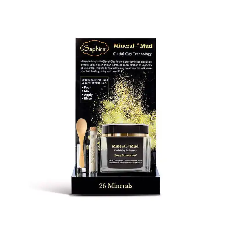 Premium Saphira Mineral+ Mud Display including Mineral+ Mud 200ml