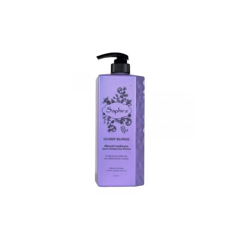 Saphira Glossy Blonde Mineral Conditioner 1000ml - Balsam Erbjudande
