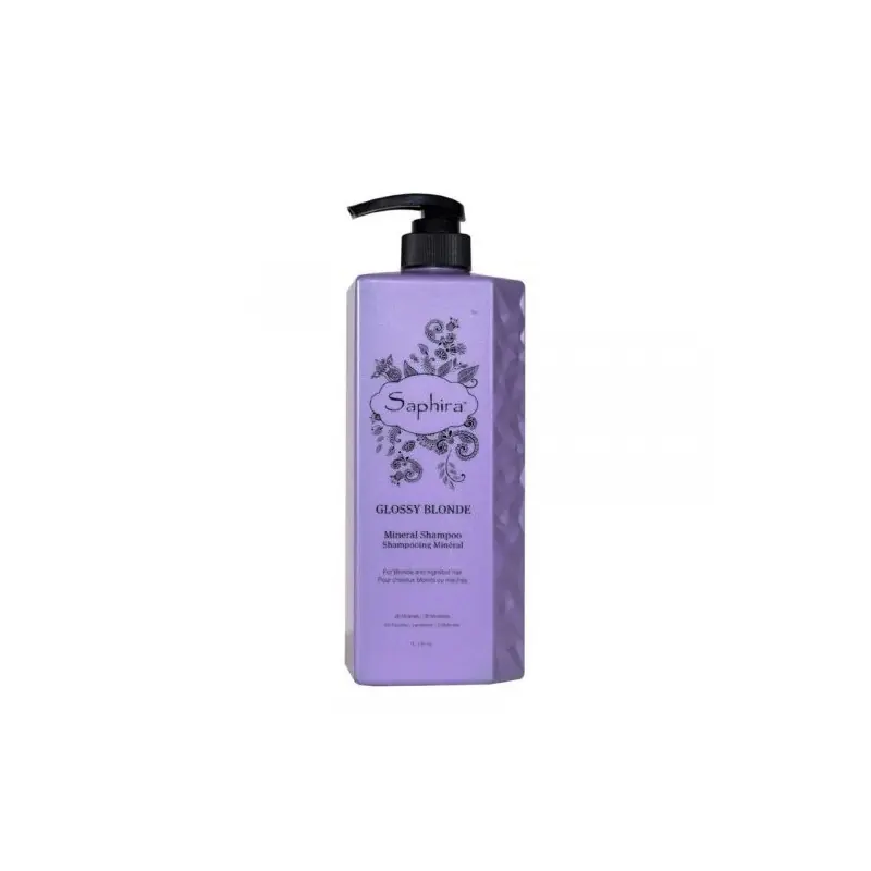Beställ idag Saphira Glossy Blonde Mineral Shampoo 1000ml - Schampo
