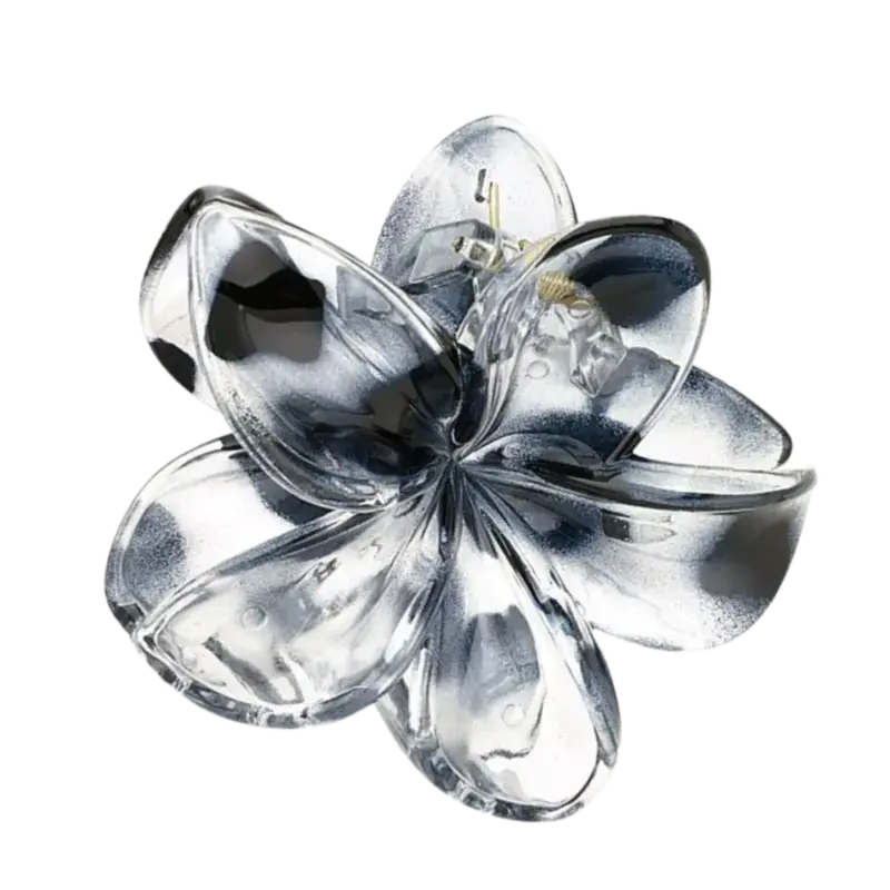 Hairclip Flower Sheer Grey Billig